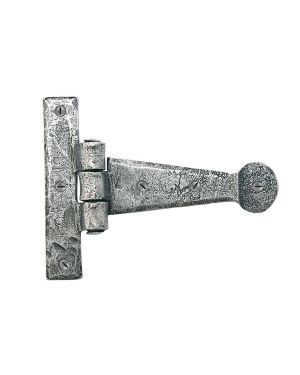 Pewter 4" Penny End T Hinge (pair)