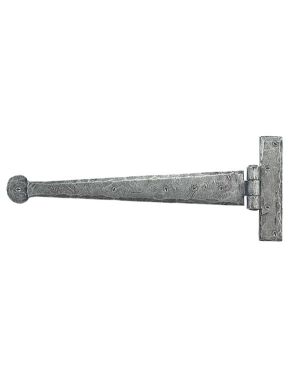 Pewter 12" Penny End T Hinge (pair)