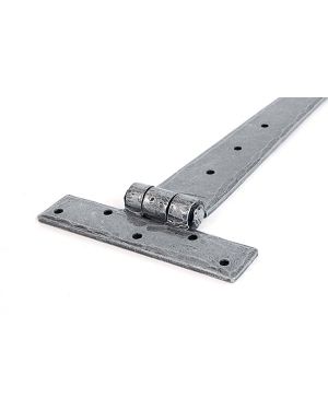 Pewter 15" Penny End T Hinge (pair)