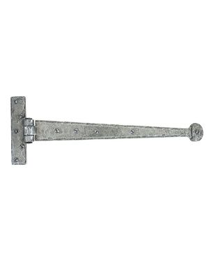 Pewter 15" Penny End T Hinge (pair)