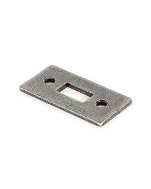 Pewter Mortice Plate For 6" Cranked Bolt