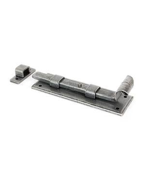 Pewter 6" Straight Door Bolt