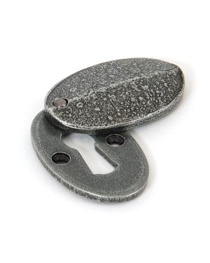 Pewter Oval Escutcheon & Cover