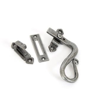 Pewter Locking Shepherd's Crook Fastener - RH