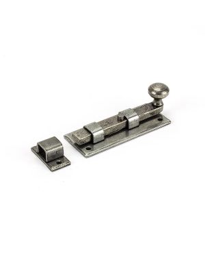 Pewter 4" Straight Knob Bolt