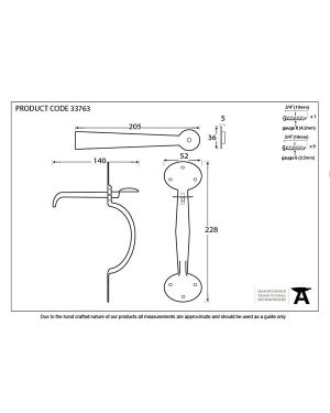 Pewter Heavy Bean Thumblatch