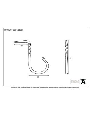 Pewter Cup Hook - Medium