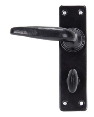 Black Smooth Lever Bathroom Set