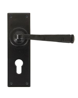 Black Avon Lever Euro Lock Set