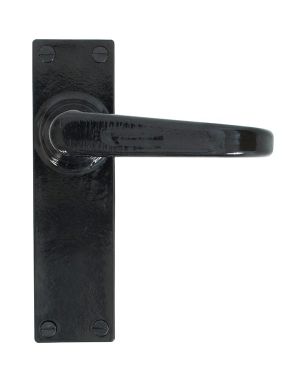 Black Deluxe Lever Latch Set