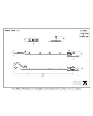 Black 10" Shepherd's Crook Stay