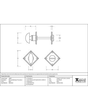Black Diamond Bathroom Thumbturn
