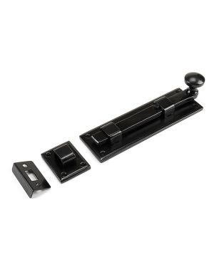 Black 6" Straight Knob Bolt