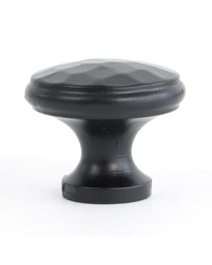Black Hammered Cabinet Knob - Medium