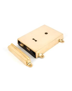 Polished Brass Rim Lock & Cover