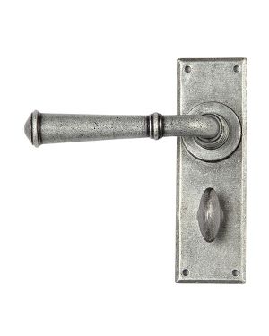 Pewter Regency Lever Bathroom Set