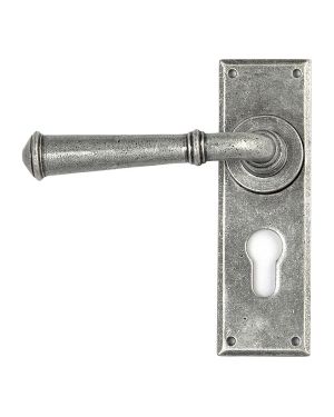 Pewter Regency Lever Euro Lock Set