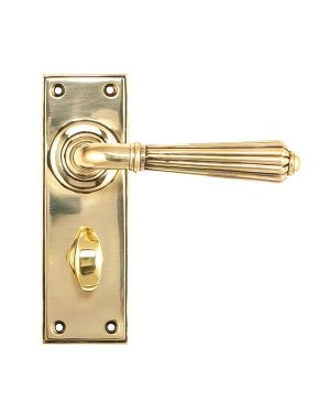 Aged Brass Hinton Lever Bathroom Set