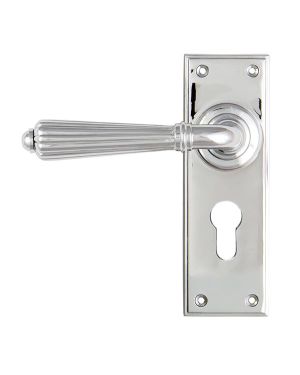 Polished Chrome Hinton Lever Euro Lock Set