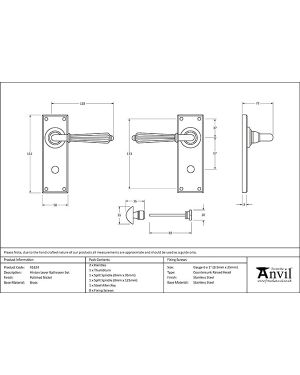 Polished Nickel Hinton Lever Bathroom Set