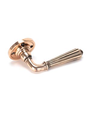 Polished Bronze Hinton Lever on Rose Set