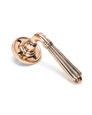 Polished Bronze Hinton Lever on Rose Set