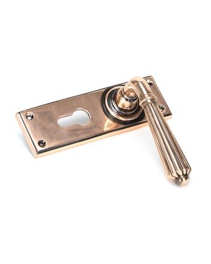 Polished Bronze Hinton Lever Euro Lock Set
