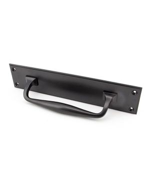 Aged Bronze 300mm Art Deco Pull Handle on Backplate