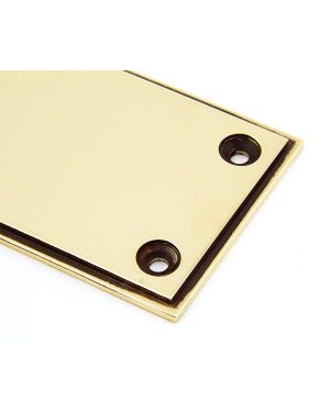 Aged Brass 300mm Art Deco Fingerplate