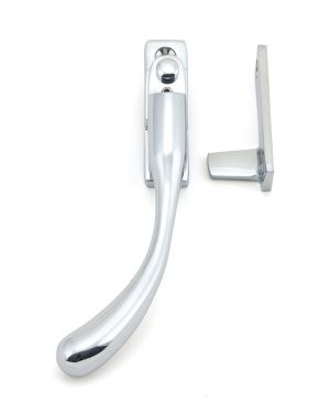 Polished Chrome Night-Vent Locking Peardrop Fastener - LH