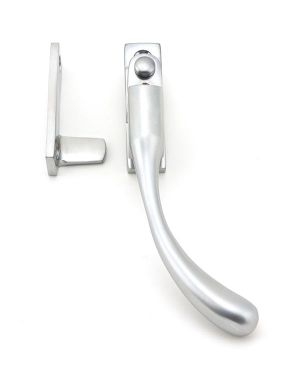 Satin Chrome Night-Vent Locking Peardrop Fastener - RH
