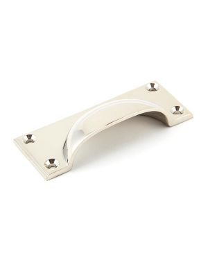 Polished Nickel Art Deco Drawer Pull
