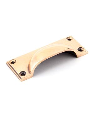 Polished Bronze Art Deco Drawer Pull