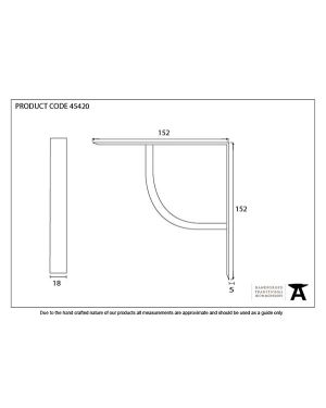 Natural Smooth 6'' x 6'' Plain Shelf Bracket