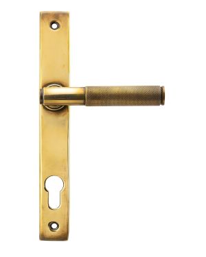 Aged Brass Brompton Slimline Lever Espag. Lock Set