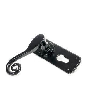 Black Monkeytail Lever Euro Lock Set