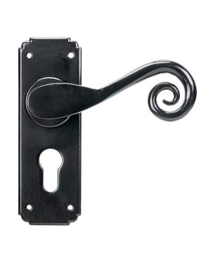 Black Monkeytail Lever Euro Lock Set