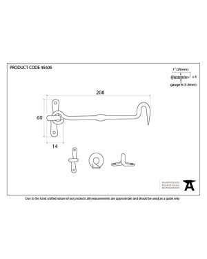External Beeswax 8" Forged Cabin Hook