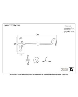 External Beeswax 10" Forged Cabin Hook