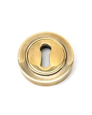 Aged Brass Round Escutcheon (Plain)
