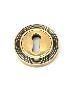Aged Brass Round Escutcheon (Beehive)