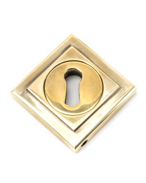 Aged Brass Round Escutcheon (Square)