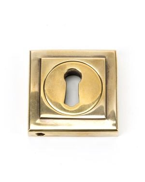 Aged Brass Round Escutcheon (Square)