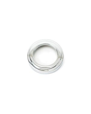 Polished Chrome Round Escutcheon (Art Deco)