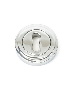 Polished Chrome Round Escutcheon (Art Deco)