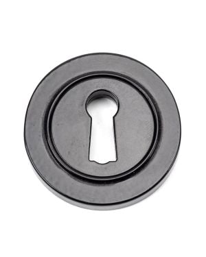 Black Round Escutcheon (Plain)