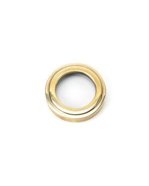 Aged Brass Round Euro Escutcheon (Art Deco)