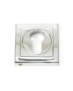 Polished Chrome Round Euro Escutcheon (Square)