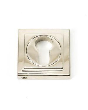Polished Nickel Round Euro Escutcheon (Square)