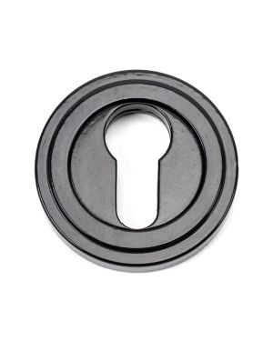 Black Round Euro Escutcheon (Art Deco)
